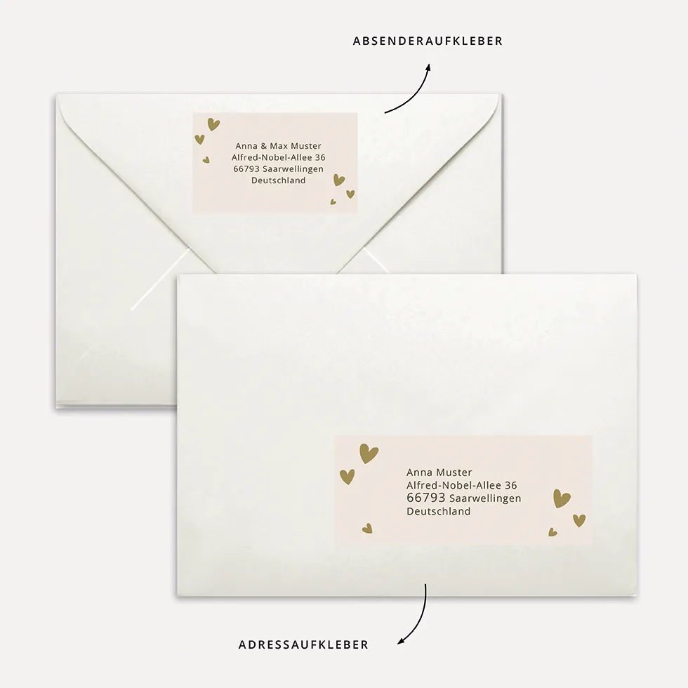 Adressaufkleber & Absenderaufkleber Vorlagen Herzen Adressaufkleber Vorlage Word Herzen Download