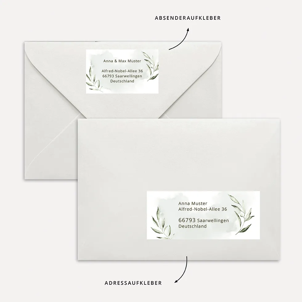 Adressaufkleber & Absenderaufkleber Vorlagen Olivenzweige Adressaufkleber Vorlage Word Olivenzweige Grün Download