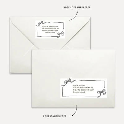 Adressaufkleber Vorlage Word Schleifen Download