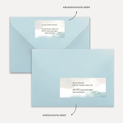 Adressaufkleber Vorlage Word Wasserfarbe Download