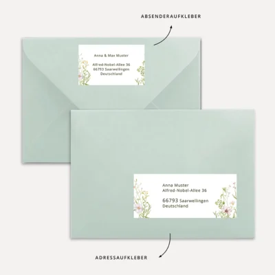 Adressaufkleber Vorlage Word Wiesenblumen Download