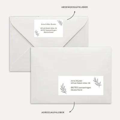 Adressaufkleber Vorlage Word Zweige Download