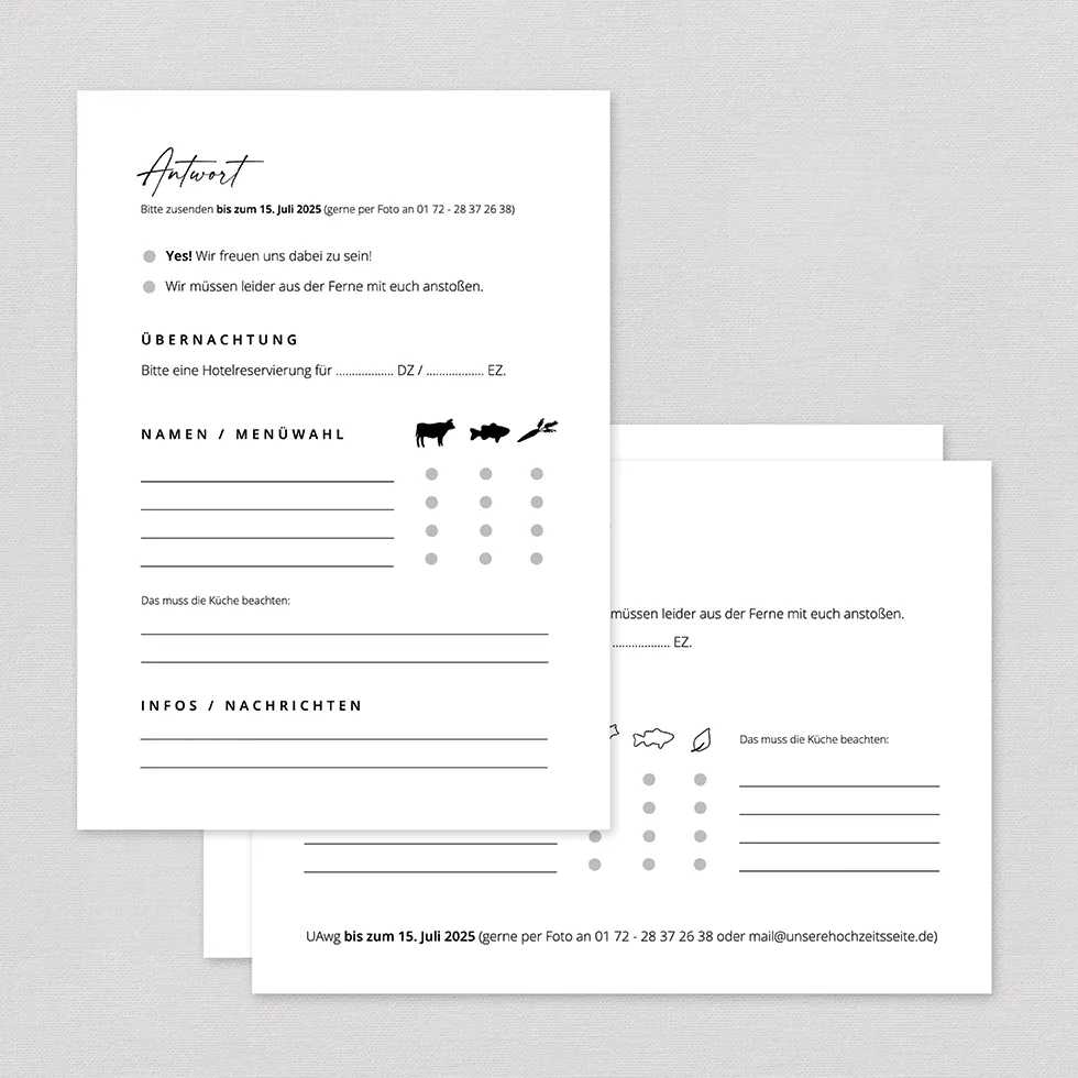 Antwortkarten individuell gestalten