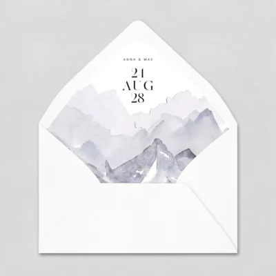 Briefumschlag Inlay Berge