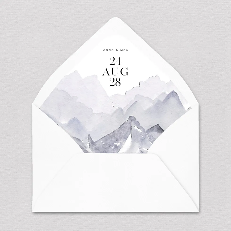 Briefumschlag-Inlay Berge Briefumschlag Inlay Berge