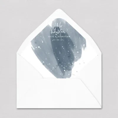 Briefumschlag Inlay Blau