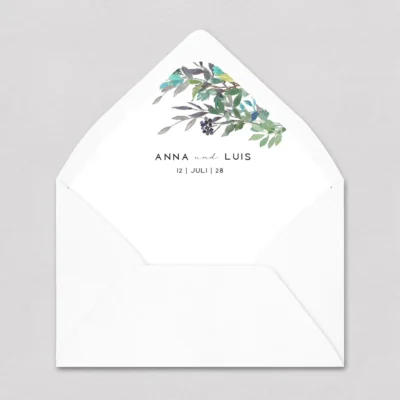 Briefumschlag Inlay Bohemian gestalten