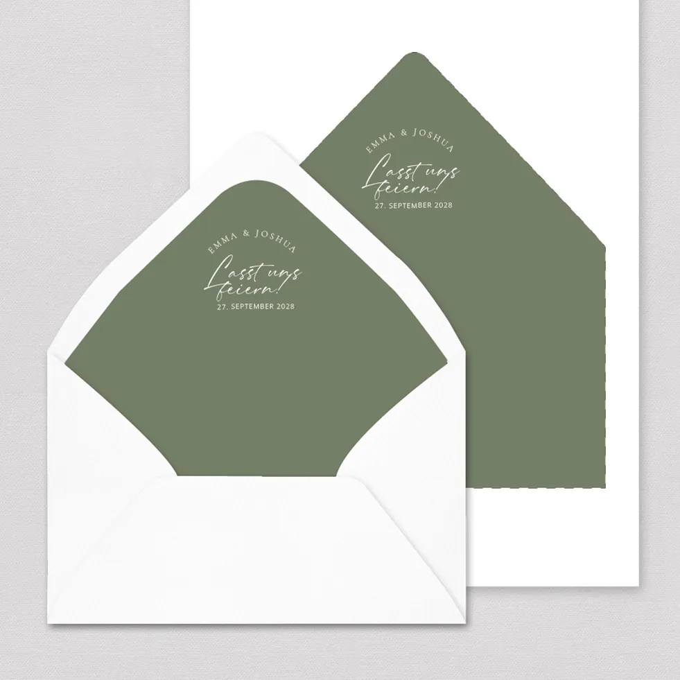 Briefumschlag-Inlay Venice Briefumschlag Inlay Grün