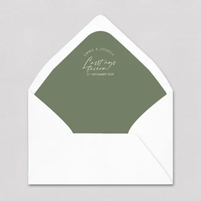 Briefumschlag Inlay Grün gestalten