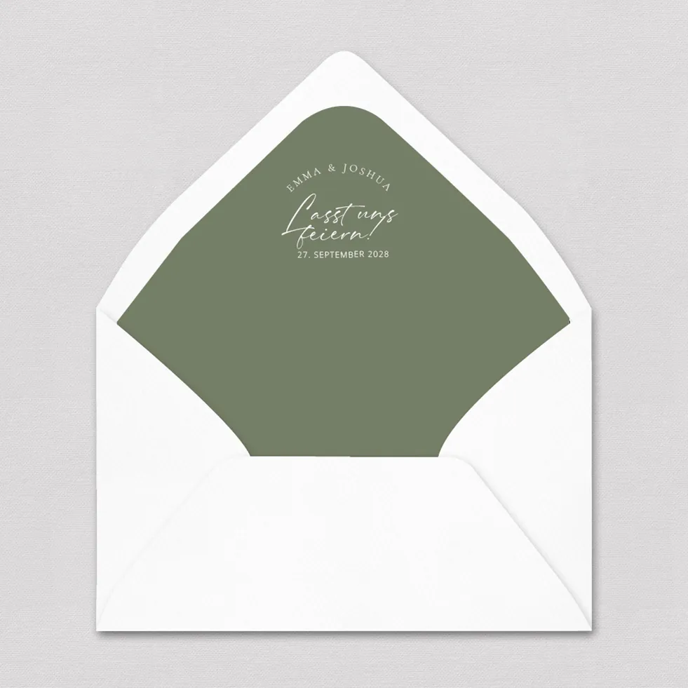 Briefumschlag-Inlay Venice Briefumschlag Inlay Grün gestalten