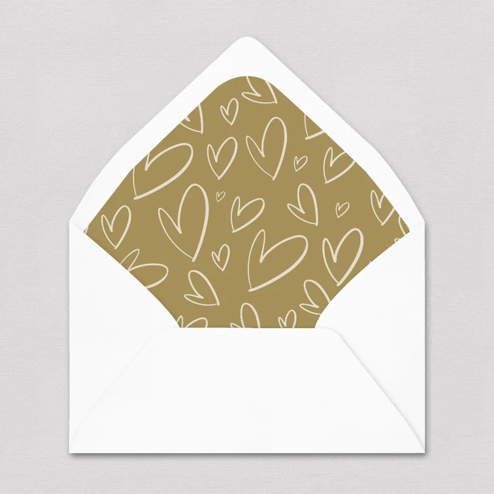 Briefumschlag-Inlay Herzmuster Briefumschlag Inlay Herzen Muster gestalten