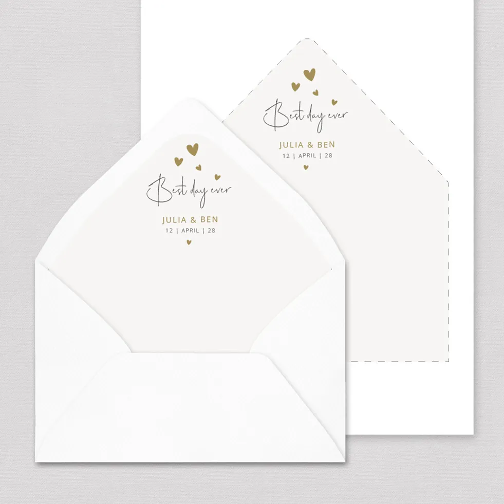 Briefumschlag-Inlay Herzen Briefumschlag Inlay Herzen liebevoll