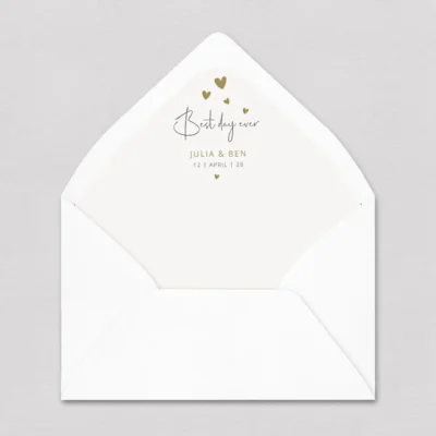 Briefumschlag Inlay Herzen liebevoll