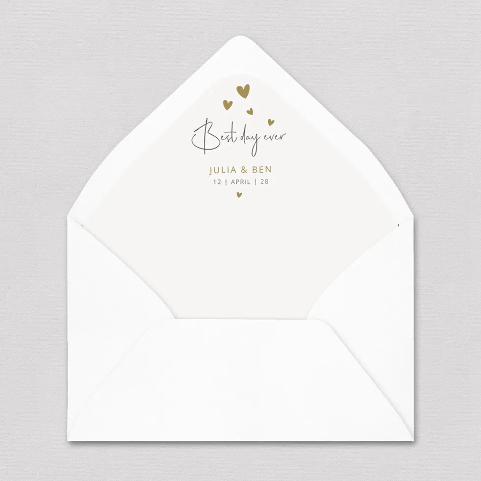 Briefumschlag-Inlay Herzen Briefumschlag Inlay Herzen liebevoll