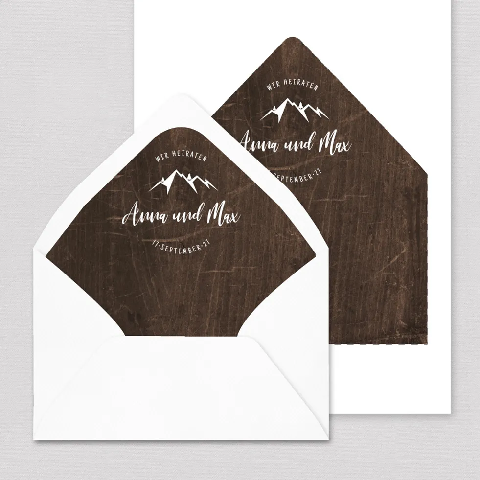Briefumschlag-Inlay Holz Briefumschlag Inlay Holz Logo