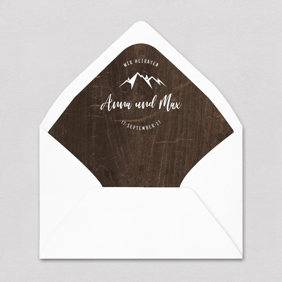 Briefumschlag-Inlay Holz Briefumschlag Inlay Holz Logo