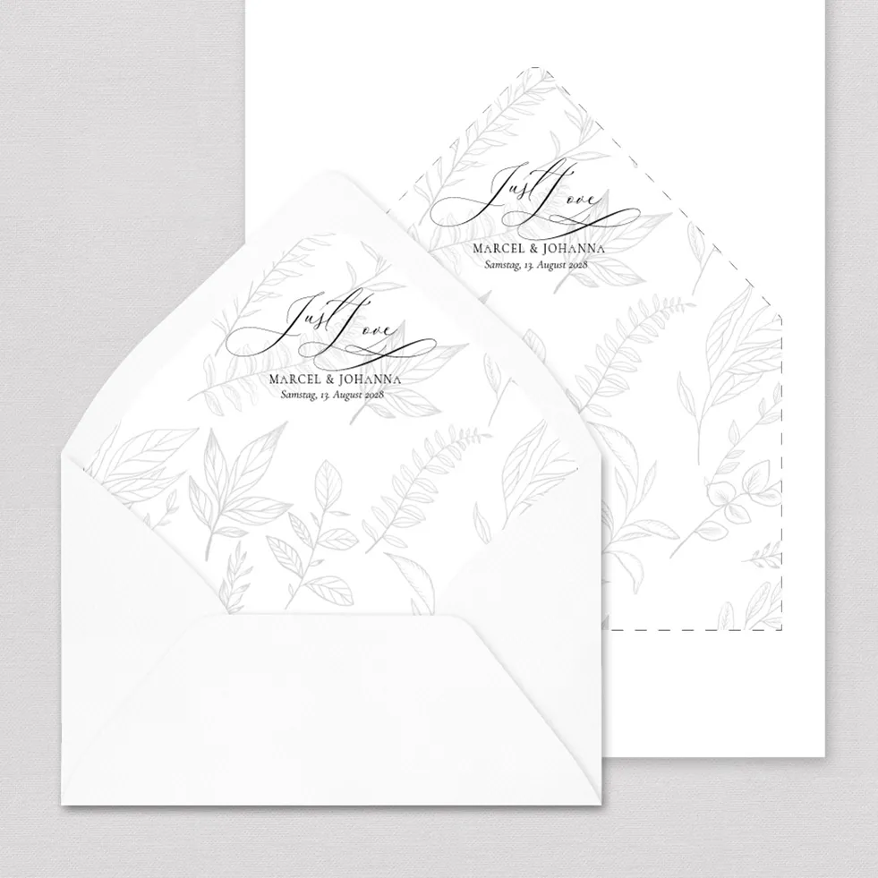 Briefumschlag-Inlay Kalligraphie Briefumschlag Inlay Kalligraphie