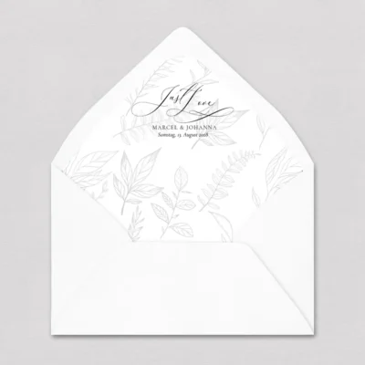 Briefumschlag Inlay Kalligraphie gestalten