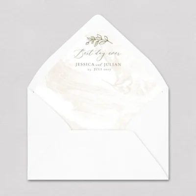 Briefumschlag Inlay Kraftpapier Marmor