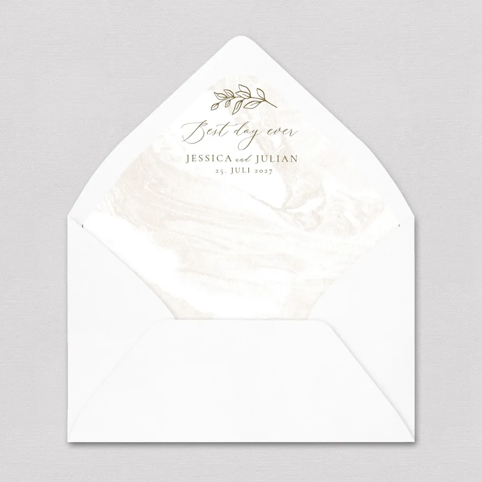 Briefumschlag-Inlay Marvel Briefumschlag Inlay Kraftpapier Marmor