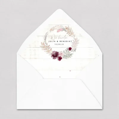 Briefumschlag Inlay Trockenblumen