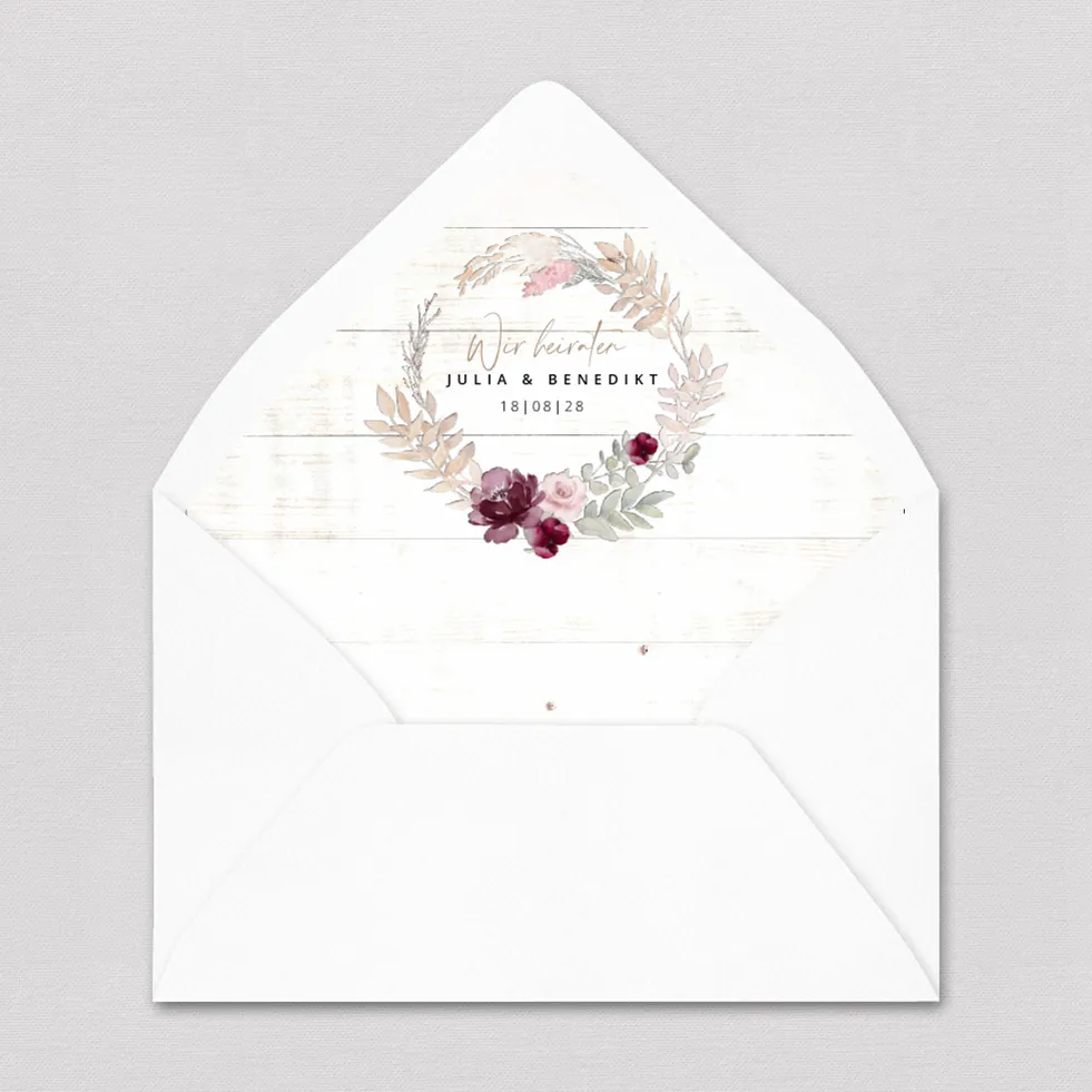 Briefumschlag-Inlay Trockenblumen Briefumschlag Inlay Trockenblumen