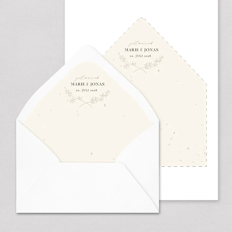 Briefumschlag-Inlay Vintage Vibes Briefumschlag Inlay Zweig elegant