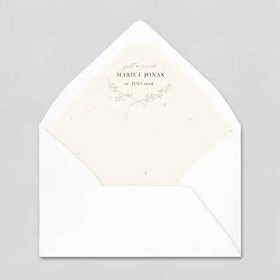 Briefumschlag Inlay Zweig elegant