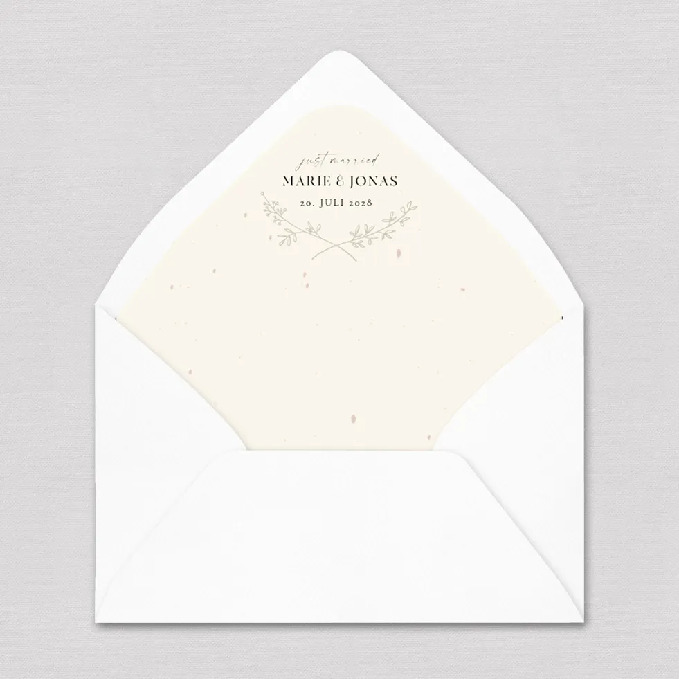 Briefumschlag-Inlay Vintage Vibes Briefumschlag Inlay Zweig elegant