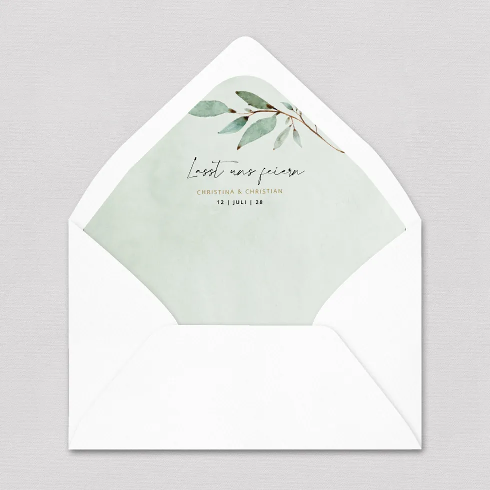 Briefumschlag-Inlay Branch Briefumschlag Inlay Zweig grün