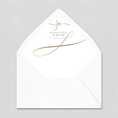 Briefumschlag Inlay Ja Hochzeit
