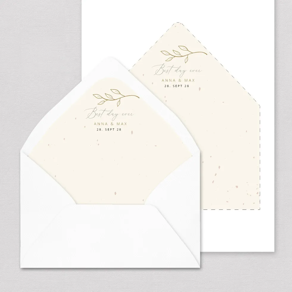 Briefumschlag-Inlay Romance Briefumschlag Inlay Beige