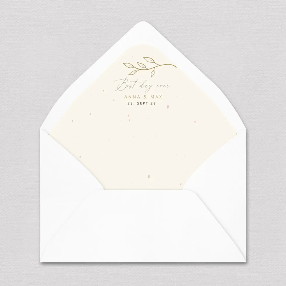 Briefumschlag-Inlay Romance Briefumschlag Inlay Beige gestalten