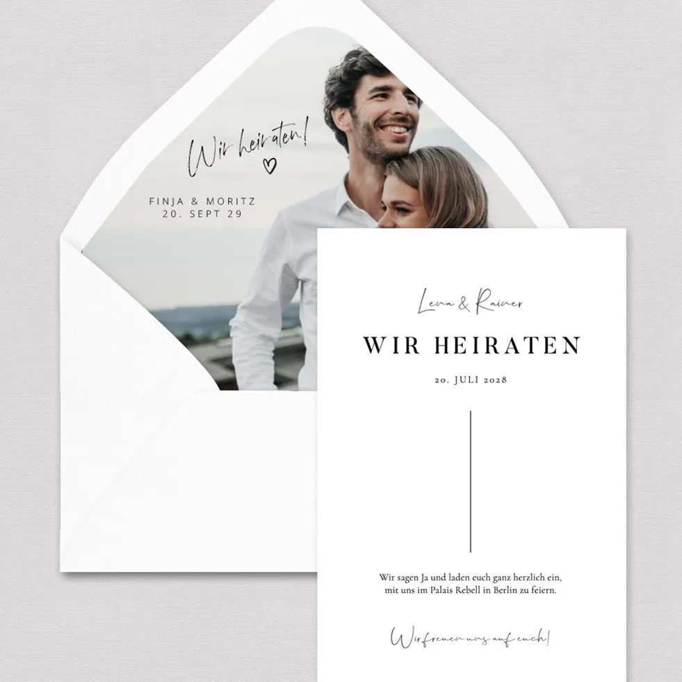 Briefumschlag Inlay mit Foto gestalten Briefumschlag Inlay mit Foto gestalten