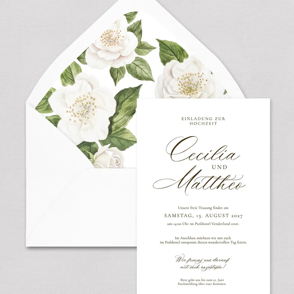 Briefumschlag Inlay Blumen Briefumschlag Inlay Blumen