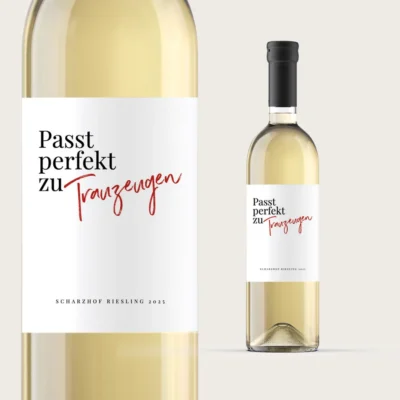 Flaschenetikett passt perfekt zu Geschenk
