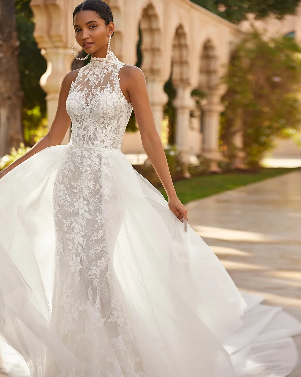 Brautkleid Schleppe Blumenspitze Brautkleid Schleppe Blumenspitze