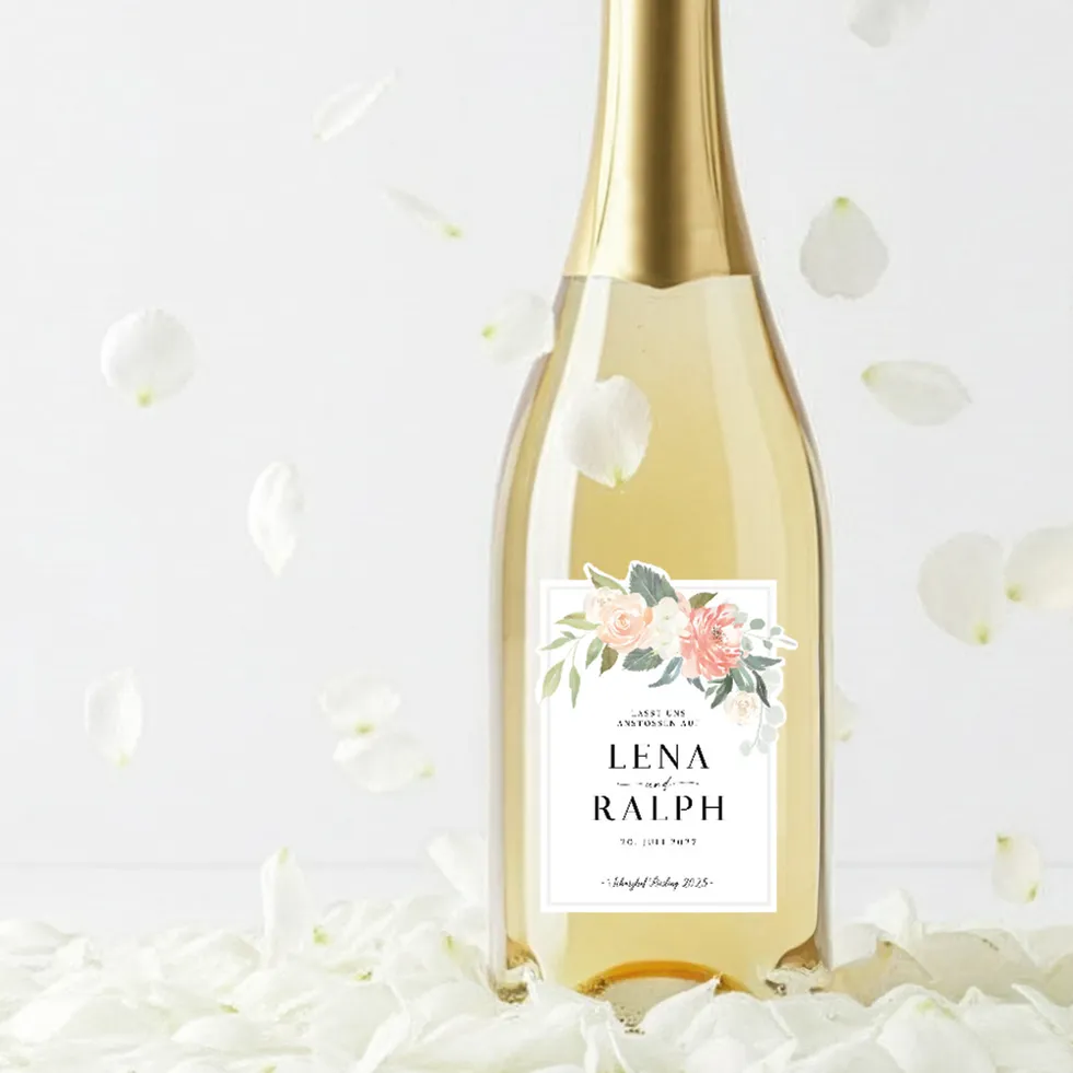 Sektflasche Flaschenetikett Geschenk