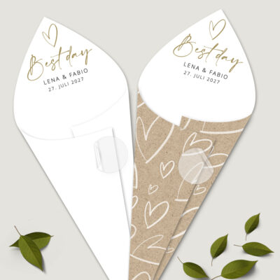 Spitztüten Boho Lettering