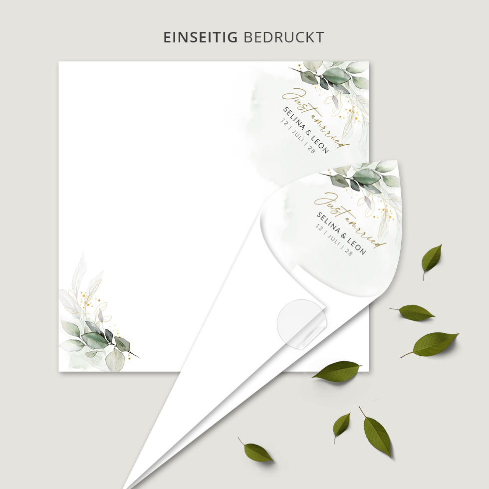 Spitztüten “Eukalyptus & Gold” Spitztüten Eukalyptus & Gold