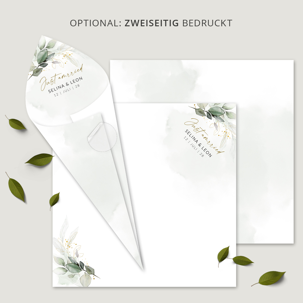 Spitztüten “Eukalyptus & Gold” Spitztüten Eukalyptus & Gold