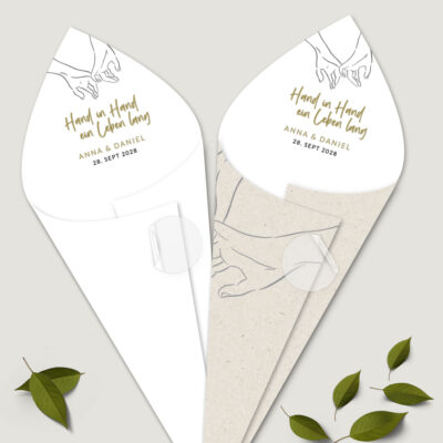 Spitztüten Hand-in-Hand