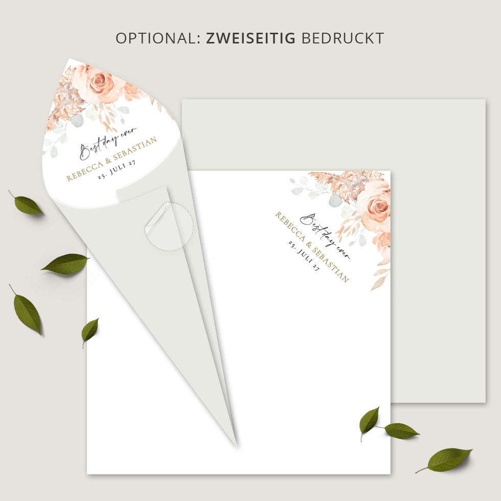 Spitztüten “Pampas & Peonies” Spitztüten Pampas & Peonies