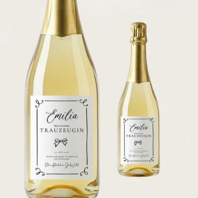 Trauzeugin fragen Flaschenetikett