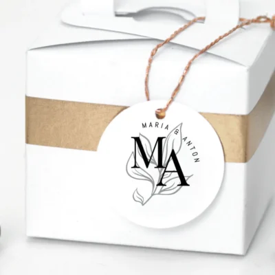 Anhänger Zweig Initialen modern