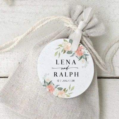 Geschenkanhänger Hochzeit Blumen