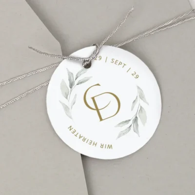 Runder Anhänger Hochzeit Eukalyptuskranz