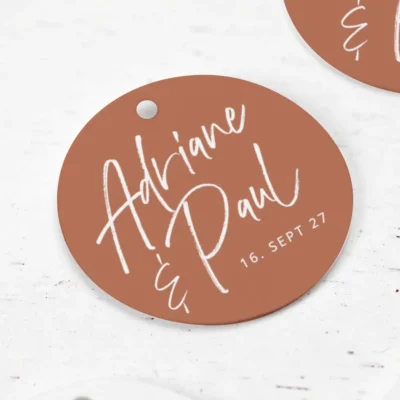 Geschenkanhänger Hochzeit Farbe personalisierbar