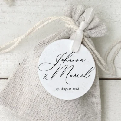 Geschenkanhänger Kalligraphie Hochzeit