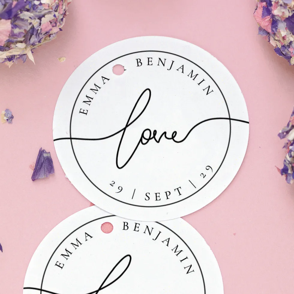 Geschenkanhänger elegant love